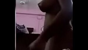 black Indian teen girl dancing nude to make her bf happy