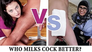 MIA KHALIFA - Showdown With Brandi Belle Part 2! Cock Milking Edition
